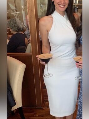 RACHEL Rachel Roy White Midi Halter Sheath Dress size XS 0